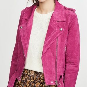 Blank NYC Pink Suede Moto Jacket